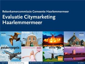 Evaluatie Citymarketing Haarlemmermeer