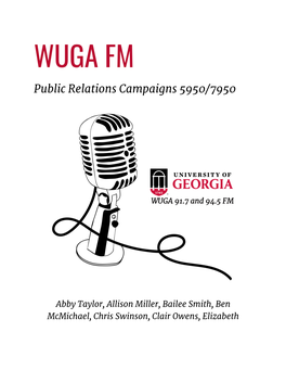 WUGA FM Public Relations Campaigns 5950/7950