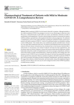 Pharmacological Treatment of Patients with Mild to Moderate COVID-19: a Comprehensive Review