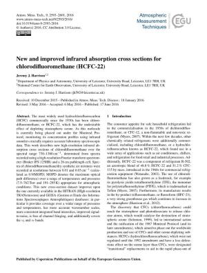 New and Improved Infrared Absorption Cross Sections for Chlorodiﬂuoromethane (HCFC-22)