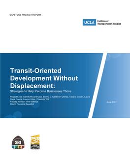 Transit-Oriented Development Without Displacement: Strategies to Help Pacoima Businesses Thrive