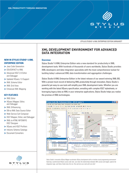 Xml Development Environment for Advanced Data Integration