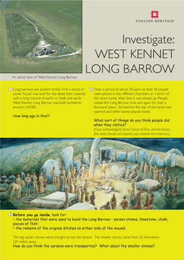 Investigate: WEST KENNET LONG BARROW an Aerial View of West Kennet Long Barrow