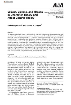 Villains, Victims, and Heroes in Character Theory and Affect Control