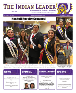 Haskell Royalty Crowned! Volume 118 - Issue 9