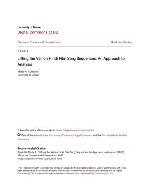 Lifting the Veil on Hindi Film Song Sequences: an Approach to Analysis