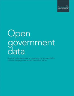 A Guide to Best Practice in Transparency, Accountability and Civic Engagement Across the Public Sector