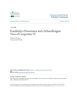 Kandinsky's Dissonance and a Schoenbergian View of &lt;Em