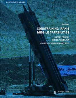 Constraining Iran's Missile Capabilities