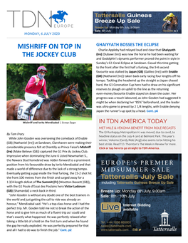 Mishriff on Top in the Jockey Club Cont