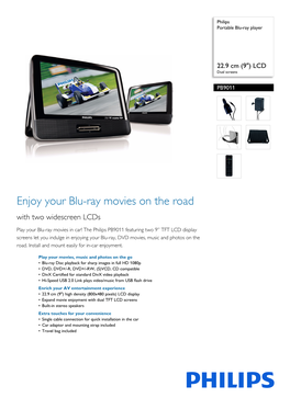 PB9011/37 Philips Portable Blu-Ray Player