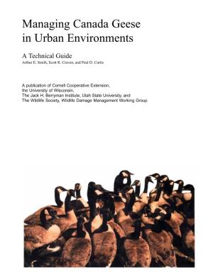 Managing Canada Geese in Urban Environments