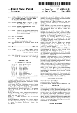 (12) United States Patent (10) Patent No.: US 6,528,042 B1 Brown Et Al