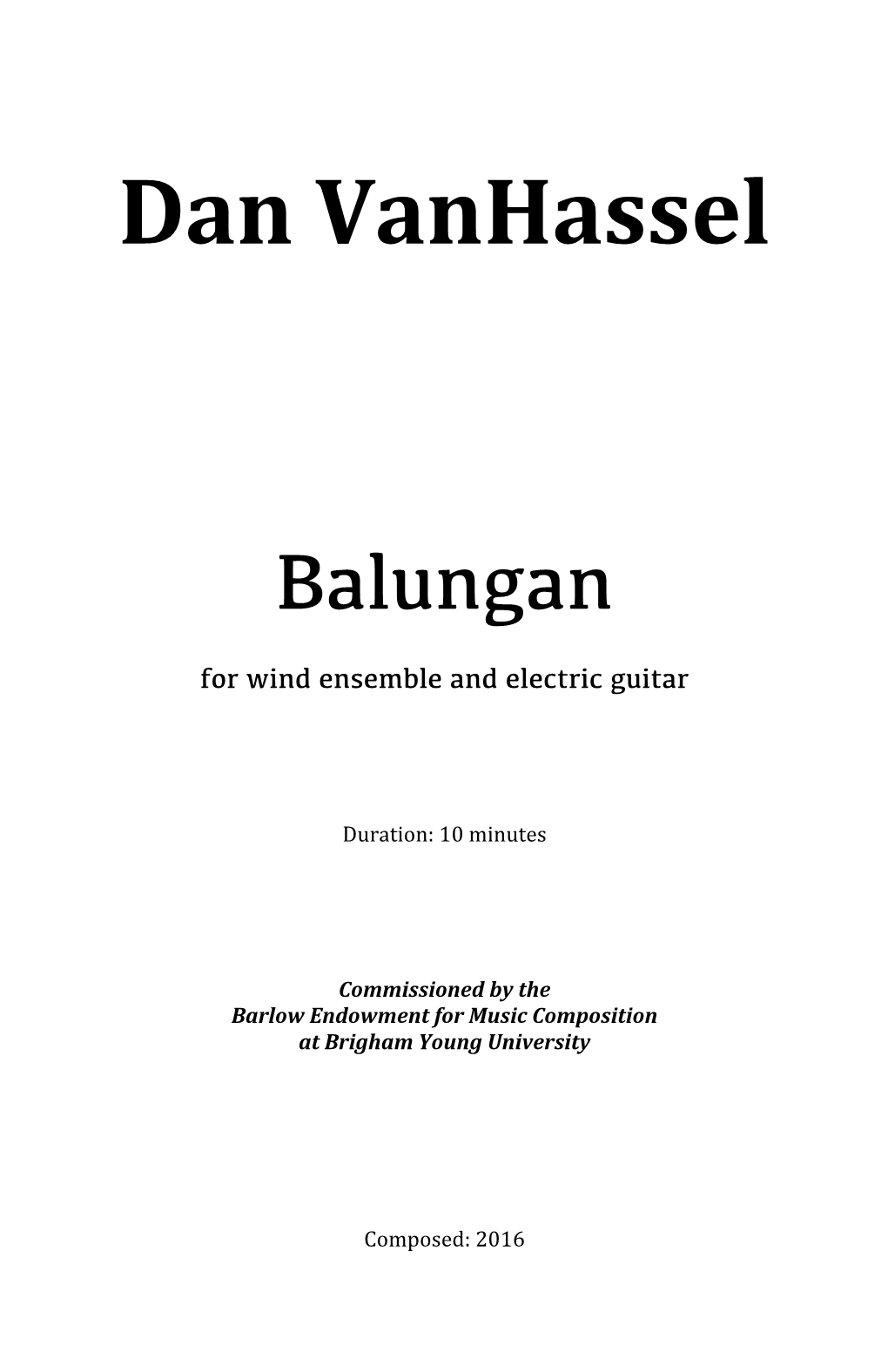 For Wind Ensemble and Electric Guitar ! ! ! ! ! !