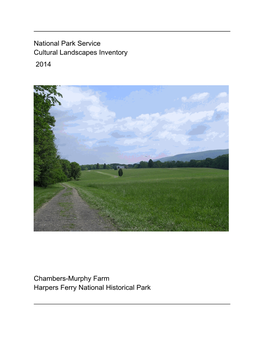 National Park Service Cultural Landscapes Inventory Chambers