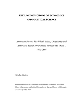 The London School of Economics and Political Science