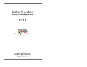 Coalition for Academic Scientific Computation C A