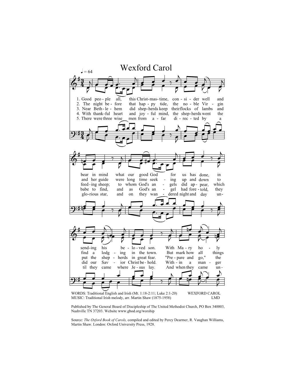 Wexford Carol                                   1