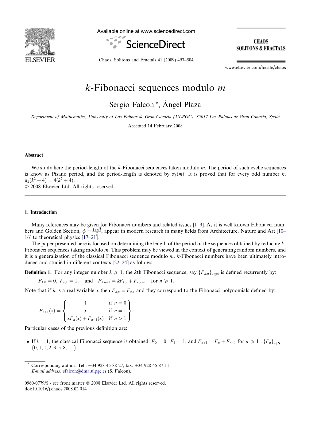 K-Fibonacci Sequences Modulo M