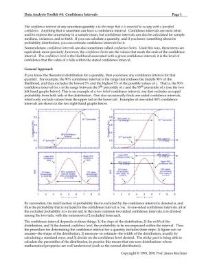 Data Analysis Toolkit #4: Confidence Intervals Page 1 Copyright © 1995