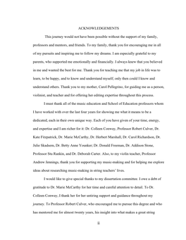 Ii ACKNOWLEDGEMENTS This Journey Would Not Have Been Possible Without the Support of My Family, Professors and Mentors, and Frie