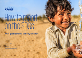 How to Report on the Sdgs: What Good Looks Like and Why It Matters