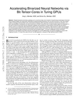 Accelerating Binarized Neural Networks Via Bit-Tensor-Cores in Turing Gpus