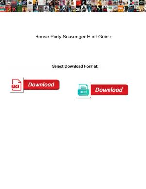 House Party Scavenger Hunt Guide