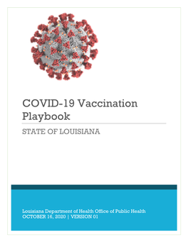 COVID-19 Vaccination Playbook STATE of LOUISIANA