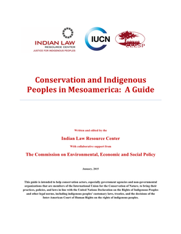Conservation and Indigenous Peoples in Mesoamerica: a Guide