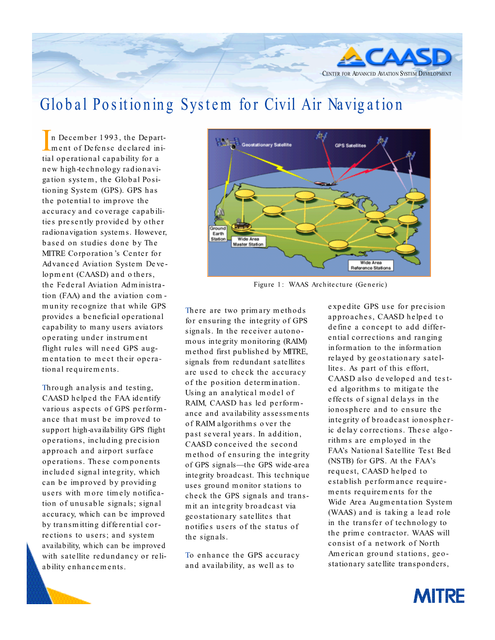 Global Positioning System for Civil Air Navigation