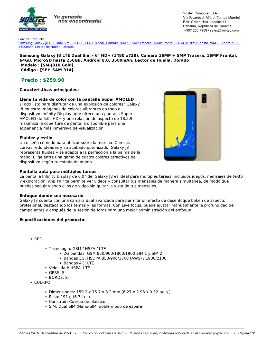 Samsung Galaxy J8 LTE Dual