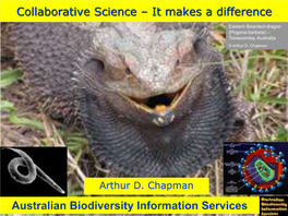 Collaborative Science – It Makes a Difference Australian Biodiversity