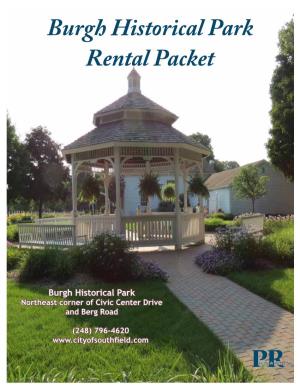 Burgh Historical Park Rental Packet (PDF)