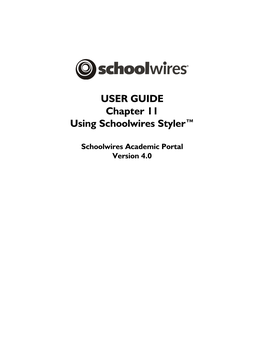 Using Schoolwires Styler™