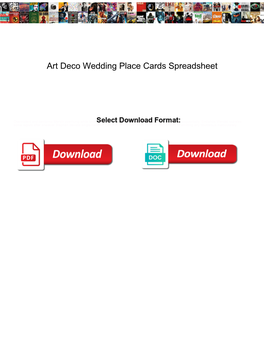 Art Deco Wedding Place Cards Spreadsheet
