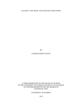 University of Florida Thesis Or Dissertation Formatting Template