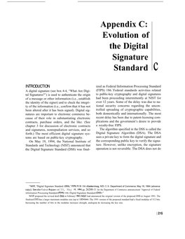 Appendix C Evolution of the Digital Signature Standard 1217