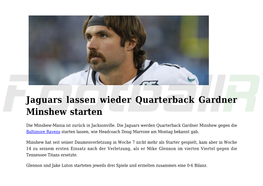 Jaguars Lassen Wieder Quarterback Gardner Minshew Starten