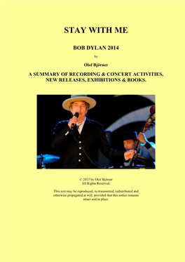 Stay with Me Bob Dylan 2014