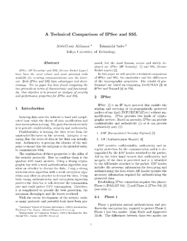 A Technical Comparison of Ipsec and SSL