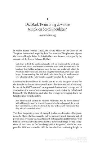 Did Mark Twain Bring Down the Temple on Scott's Shoulders?
