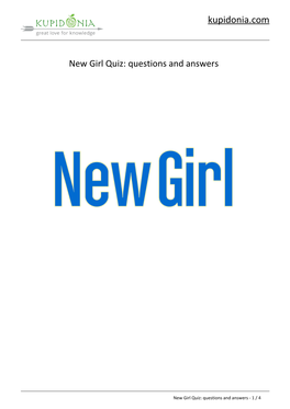 New Girl Quiz: Questions and Answers