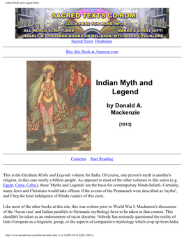 Indian Myth and Legend Index