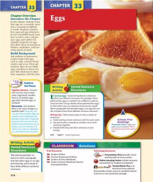 Chapter 33 Eggs Food for Today