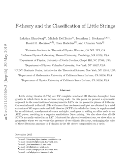F-Theory and the Classification of Little Strings