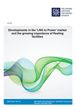 Developments in the 'LNG to Power' Market and the Growing Importance of Floating Facilities