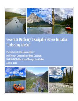 Governor Dunleavy's Navigable Waters Initiative