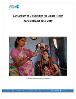 Consortium of Universities for Global Health Annual Report 2017-2019