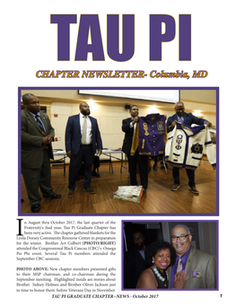 CHAPTER NEWSLETTER- Columbia, MD